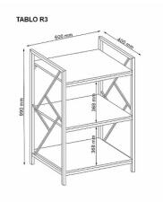 Стеллаж SIGNAL TABLO R3 дуб/т.коричневый, 99/60/40