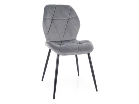 Стул SIGNAL RICK Velvet Bluvel 14 серый/черный