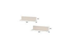 Полка навесная NN Мебель (МС Калипсо К) Меланж (комплект 2шт) Полка навесная NN Мебель (МС Калипсо К) Меланж (комплект 2шт)