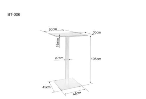 Стол барный SIGNAL BT-006 дуб артизан/черный мат, 60