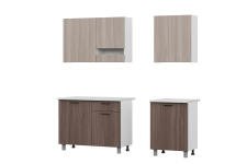 Кухонный гарнитур SV-МЕБЕЛЬ "Розалия" Серия2 (1,7 м) Ясень Шимо св./Ясень Шимо т./столешница Антарес