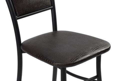 Стул ВВР Мажор Шоколад Крокодил/черный, экокожа