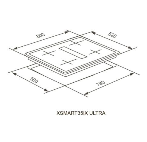 Варочная панель индукционная с вытяжкой MEFERI XSMART35IX ULTRA