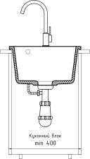 Кухонная мойка GRANFEST URBAN UR-240 серый