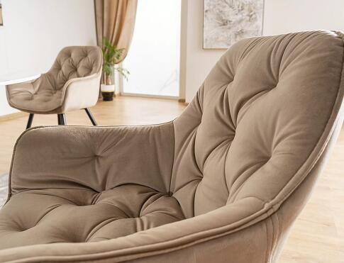 Стул SIGNAL CHERRY Velvet Bluvel 28 бежевый/черный