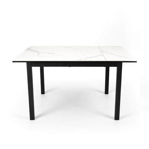 Стол ВВР Брайтон керамика, раздвижной белый/черный 89-119/69