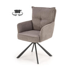 Стул HALMAR K528 серый/черный, поворотный