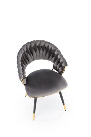 Стул HALMAR K551 серый/черный/золотой