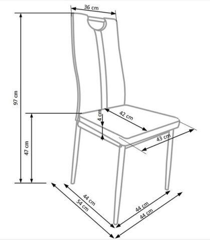 Стул HALMAR K202 черный/хром