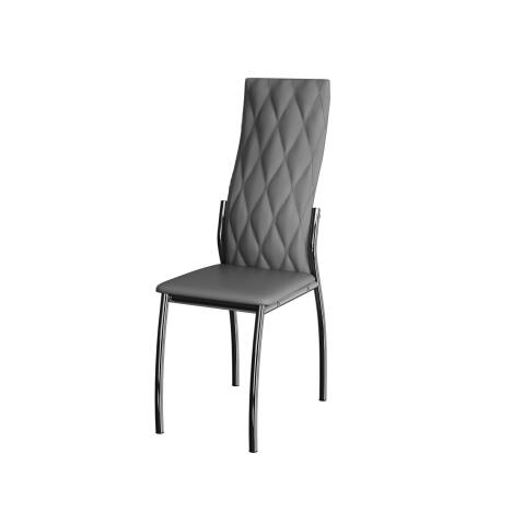 Стул ВВР Румба Серый/хром, экокожа