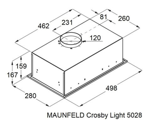 Кухонная вытяжка MAUNFELD Crosby Light 5028 белый