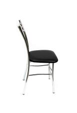 Стул ВВР Трио черный/хром, экокожа