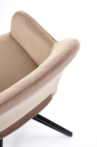 Стул HALMAR K535 бежевый/черный, поворотный