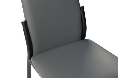 Стул ВВР Оскар Серый/черный, экокожа