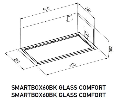Вытяжка кухонная MEFERI SMARTBOX60BK GLASS COMFORT