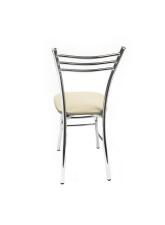 Стул ВВР Трио ваниль/хром, экокожа