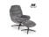 Кресло HALMAR DARIO серый/черный