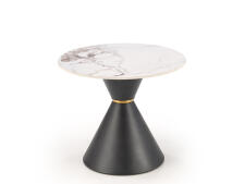 Стол журнальный HALMAR GORETTI S белый мрамор/черный