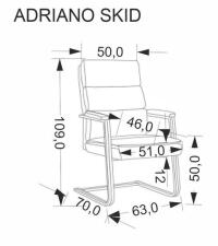 Кресло компьютерное HALMAR ADRIANO SKID черный