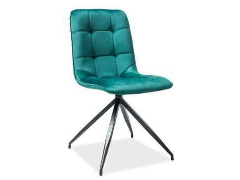 Стул SIGNAL TEXO Velvet Bluvel 78 зеленый/черный