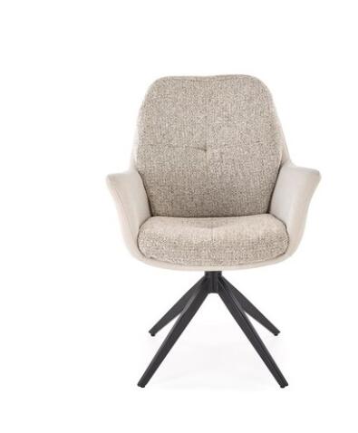 Стул HALMAR K591 светло-серый/черный, поворотный