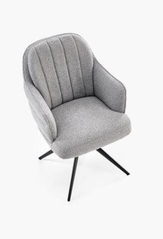 Стул HALMAR K570 серый/черный, поворотный