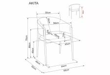 Стул SIGNAL AKITA t.231 бежевый/черный