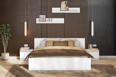 Кровать NN Мебель (МС Денвер К) Белый, 160/200 SAFE