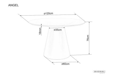 Стол обеденный SIGNAL ANGEL дуб 120