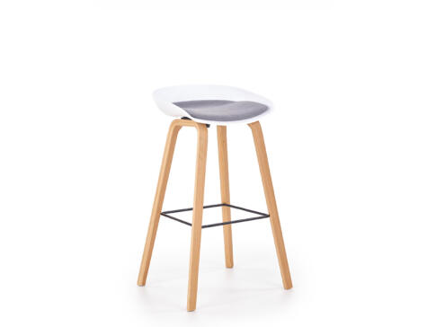 Стул барный HALMAR H86 белый/серый