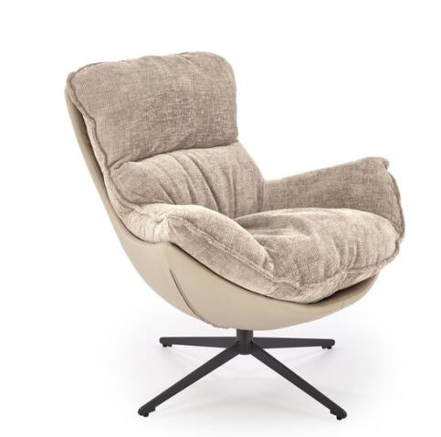 Кресло HALMAR LOBSTER бежевый/черный