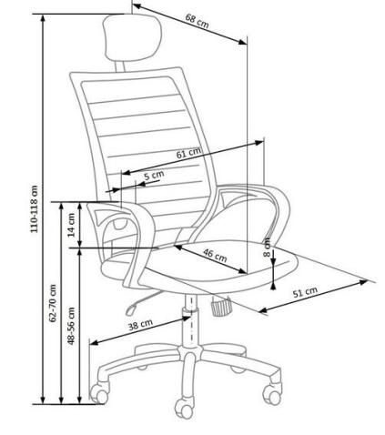 Кресло компьютерное HALMAR SOCKET черный/белый