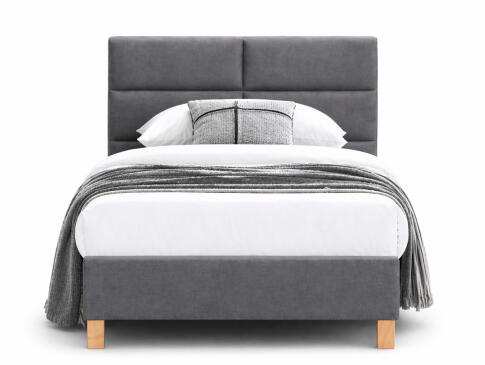 Кровать SIGNAL SIERRA Velvet tap. 150 серый/дуб, 90/200