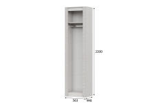 Пенал SV-МЕБЕЛЬ (МС Гамма 20 К) Серия №4 Ясень анкор  светлый / Сандал светлый, универсальный