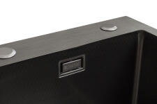 Кухонная мойка из нержавейки BLANTEK LS-5848HN Honeycomb Nano black