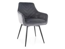 Стул SIGNAL SERVIO Velvet Bluvel 14 серый/черный, поворотный