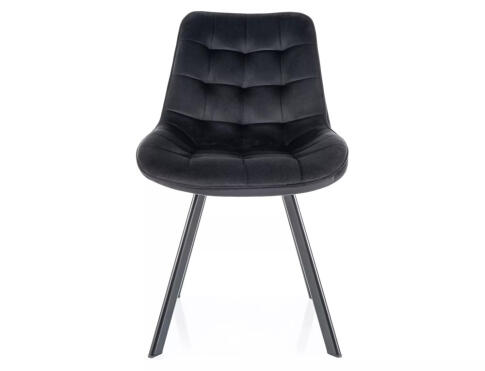 Стул SIGNAL MONTI Velvet Bluvel 19 черный/черный, поворотный