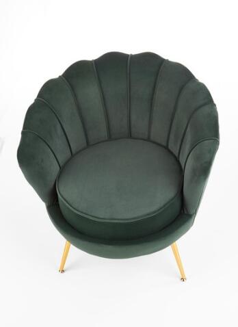 Кресло HALMAR AMORINITO темно-зеленый/золотой