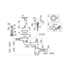 Арматура для одночашевых моек Omoikiri WK-1CL-R-A AB022