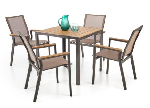 Стол обеденный HALMAR FIERRO K коричневый/черный