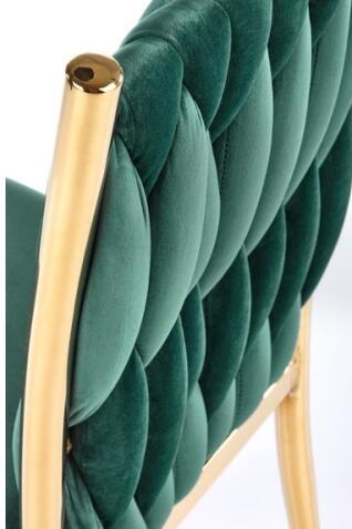 Стул HALMAR K436 темно-зеленый/золотой