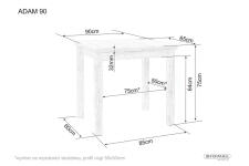 Стол обеденный SIGNAL ADAM кашемир/дуб кремона 90/65