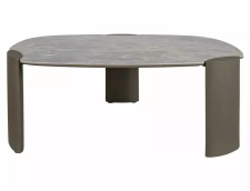 Стол журнальный SIGNAL ADORO A Ceramic серый Grigio/медный 118/75