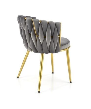 Стул HALMAR K517 серый/золотой