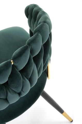 Стул HALMAR K551 зеленый/черный/золотой