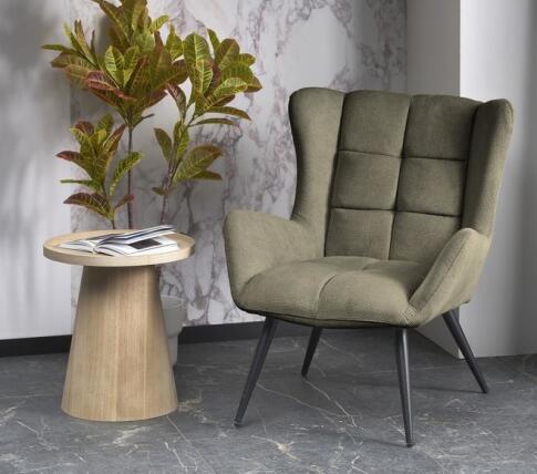 Кресло HALMAR BYRON оливковый/черный
