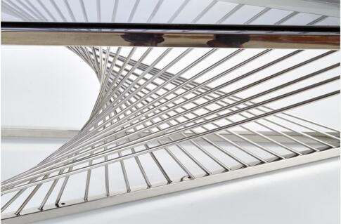 Стол журнальный HALMAR INFINITY дымчатый/хром, 120/60/45