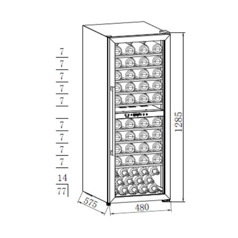 Винный шкаф WEISSGAUFF WWC-77 DB DualZone
