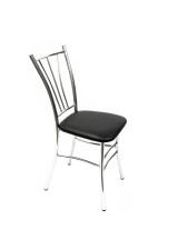 Стул ВВР Трилогия черный/хром, экокожа