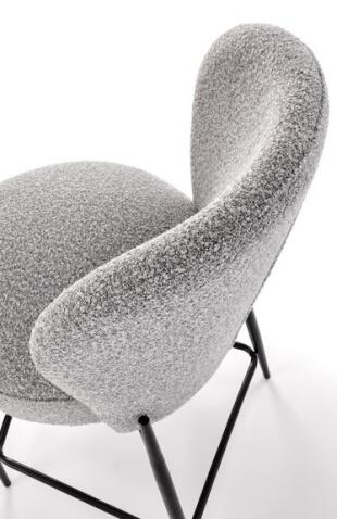 Стул барный HALMAR H126 серый/черный